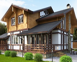 Проект дома из комбинированных материалов «Бавария»